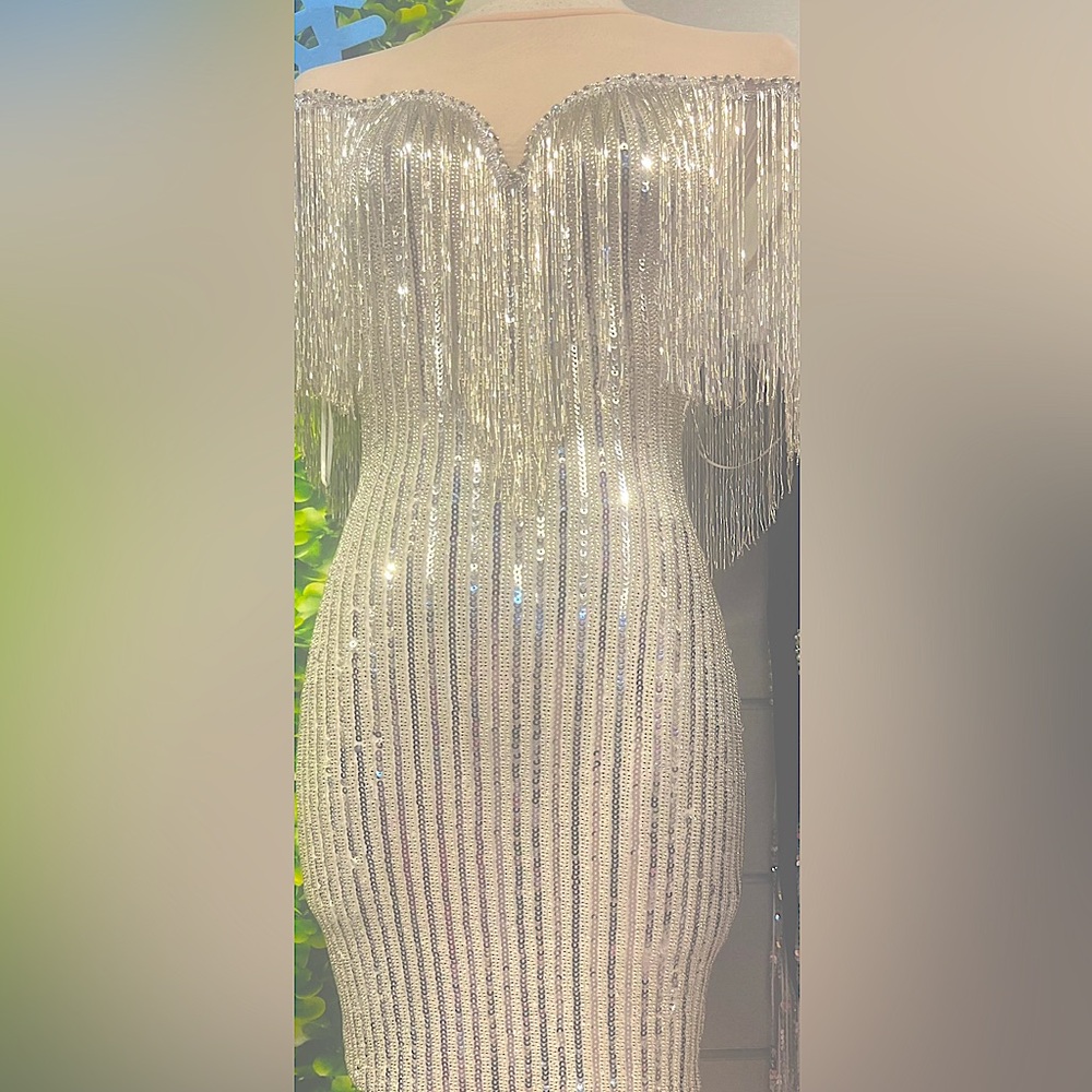 Embellished Mini Dress